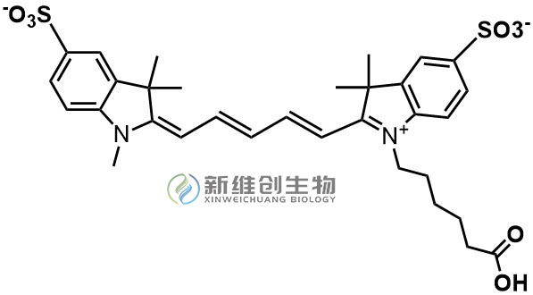 水溶性cy5羧基，磺化cy5羧酸，Sulfo-cy5-cooh,Sulfo-cyanine5 carboxylic acid