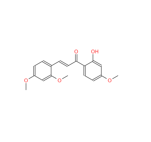 2'-羥基-2,4,4'-三甲氧基查爾酮,(E)-3-(2,4-dimethoxyphenyl)-1-(2-hydroxy-4-methoxyphenyl)prop-2-en-1-one