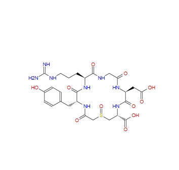 Cyclo(-D-Tyr-Arg-Gly-Asp-Cys(carboxymethyl)-OH) sulfoxide,Cyclo(-D-Tyr-Arg-Gly-Asp-Cys(carboxymethyl)-OH) sulfoxide