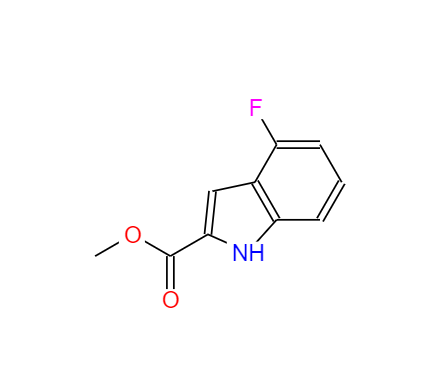 4-氟-1H-2-吲哚甲酸甲酯,1H-Indole-2-carboxylic acid, 4-fluoro-, Methyl ester