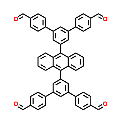 5',5''''-(蒽-9,10-二基)雙(([1,1':3',1''-三聯(lián)苯]-4,4''-二甲醛)),5',5''''-(Anthracene-9,10-diyl)bis(([1,1':3',1''-terphenyl]-4,4''-dicarbaldehyde))