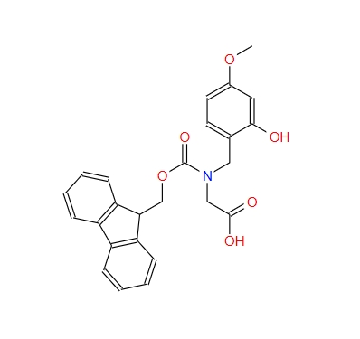 N-(((9H-芴-9-基)甲氧基)羰基)-N-(2-羟基-4-甲氧基苄基)甘氨酸,N-(((9H-Fluoren-9-yl)methoxy)carbonyl)-N-(2-hydroxy-4-methoxybenzyl)glycine
