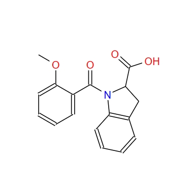 1-(2-methoxybenzoyl)-2,3-dihydro-1H-indole-2-carboxylicacid,1-(2-methoxybenzoyl)-2,3-dihydro-1H-indole-2-carboxylicacid