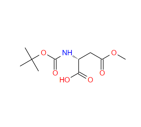 (R)-2-((叔丁氧基羰基)氨基)-4-甲氧基-4-氧代丁酸,D-Aspartic acid, N-[(1,1-dimethylethoxy)carbonyl]-, 4-methyl ester