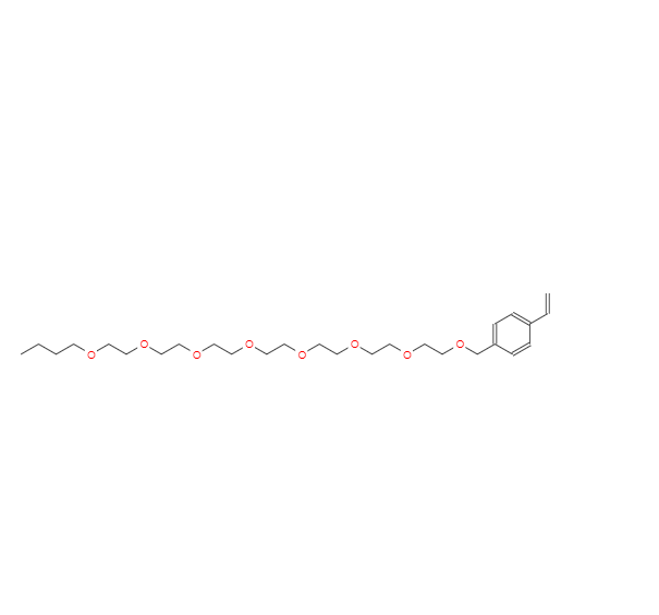 1-(4-乙烯基苯基)-2,5,8,11,14,17,20,23-八氧杂二十七烷,1-(4-Ethenylphenyl)-2,5,8,11,14,17,20,23-octaoxaheptacosane