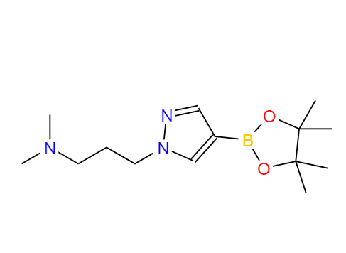 N,N-二甲基-4-(4,4,5,5-四甲基-1,3,2-二噁硼烷-2-基)-1H-吡唑-1-丙胺,N,N-dimethyl-3-(4-(4,4,5,5-tetramethyl-1,3,2-dioxaborolan-2-yl)-1H-pyrazol-1-yl)propan-1-amine