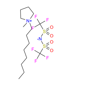 927021-43-0；1-甲基-1-N-辛基吡咯烷鎓双(三氟甲磺酰基)亚胺；1-Methyl-1-n-octylpyrrolidinium Bis(trifluoromethanesulfonyl)imide