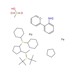 甲烷磺酸{(R)-(-)-1-[(S)-2-(二环己基膦)二茂铁]乙基二叔丁基膦基}(2