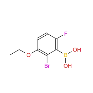 2-溴-3-乙氧基-6-氟苯硼酸,(2-Bromo-3-ethoxy-6-fluorophenyl)boronic acid