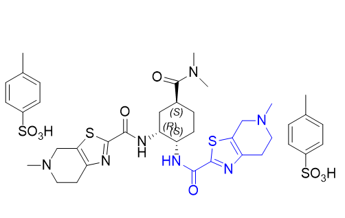 依度沙班杂质J,N,N'-((1S,2R,4S)-4-(dimethylcarbamoyl)cyclohexane-1,2-diyl)bis(5- methyl-4,5,6,7-tetrahydrothiazolo[5,4-c]pyridine-2-carboxamide) 4-methylbenzenesulfonate