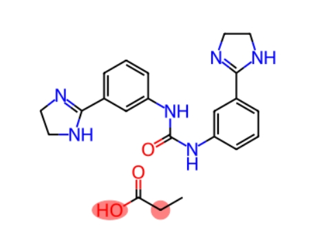 N,N'-双[3-(4,5-二氢-1H-咪唑-2-基)苯基]脲二丙酸盐,Imidocarb dipropiona