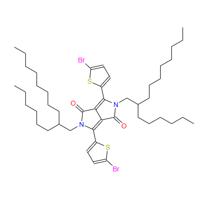 2,5-二(2-己基癸基)-3,6-二(5-溴噻吩基)-吡咯并吡咯二酮,2,5-Di(HD)-3,6-di(5-broMothiophen)diketopyrrolopyrrole