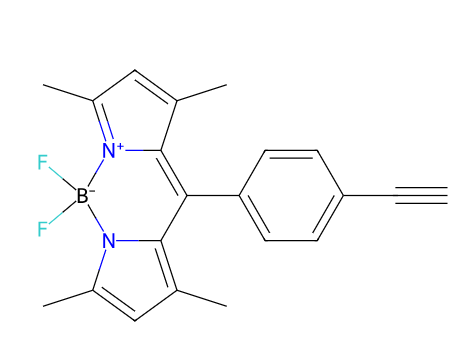 4,4-二氟-8(4'-乙炔基苯)-1,3,5,7-四甲基-4-BORA-3A,4A-DIAZA-S-INDACENE,4,4-Difluoro-8(4'-ethynylphenyl)-1,3,5,7-tetramethyl-4-bora-3a,4a-diaza-s-indacenenaminato]difluoro-, (T-4)-