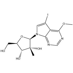 7-(2-C-methyl-β-D-ribofuranosyl)-5-iodo-4-methoxy-7H-pyrrolo[2,3-d]pyrimidine