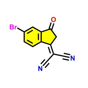 2-(5-溴-3-氧代-2,3-二氢-1H-茚-1-基)丙二腈,2-(5-Bromo-2,3-dihydro-3-oxo-1H-inden-1-ylidene)propanedinitrile