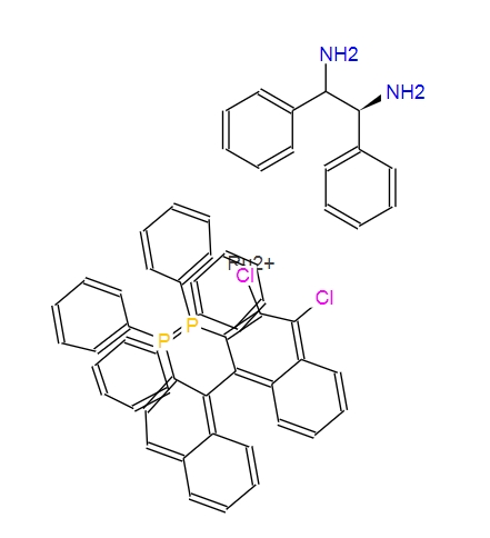 二氯[(S)-(-)-2,2′-双(二苯基膦)-1,1′-联萘基][(1S,2S)-(-)-1,2-二苯基乙二胺]钌(II),DICHLORO[(R)-(+)-2,2'-BIS(DIPHENYLPHOSPHINO)-1,1'-BINAPHTHYL][(1S,2S)-(-)-1,2-DIPHENYLETHYLENEDIAMINE]RUTHENIUM (II)
