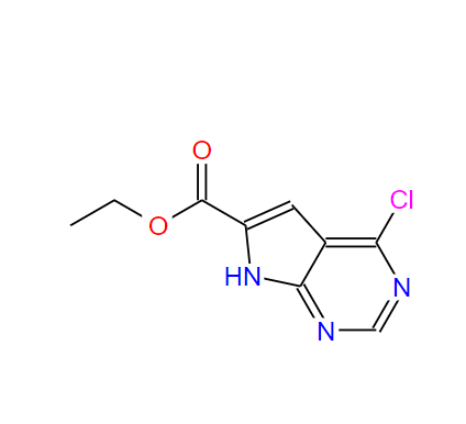 4-氯-7H-吡咯并[2,3-D]嘧啶-6-甲酸乙酯,Ethyl 4-chloro-7H-pyrrolo[2,3-d]pyrimidine-6-carboxylate