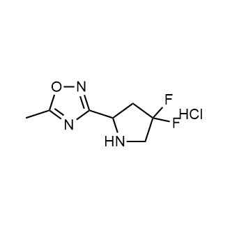 3-(4,4-二氟吡咯烷-2-基)-5-甲基-1,2,4-噁二唑鹽酸鹽,3-(4,4-Difluoropyrrolidin-2-yl)-5-methyl-1,2,4-oxadiazole hydrochloride