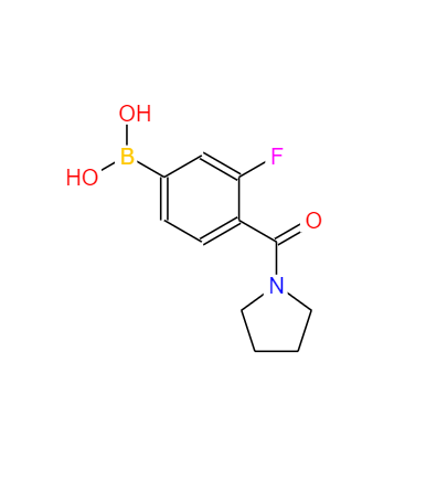 3-氟-4-吡咯烷基?；脚鹚?-Fluoro-4-(pyrrolidine-1-carbonyl)phenylboronic acid