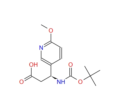 N-Boc-S-3-氨基-3-(6-甲氧基-3-吡啶基)丙酸,N-Boc-S-3-Amino-3-(6-methoxy-3-pyridyl) propionic acid
