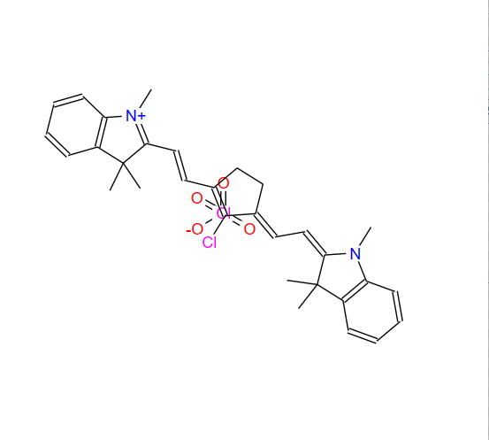 2-((E)-2-(2-氯-3-[(E)-2-(1,3,3-三甲基-1,3-二氢-2H-吲哚-2-亚基)乙亚基]-1-环戊烯-1-基)乙烯基)-1,3,3-三甲基-3H-吲哚高氯酸盐,2-((E)-2-(2-CHLORO-3-[(E)-2-(1,3,3-TRIMETHYL-1,3-DIHYDRO-2H-INDOL-2-YLIDENE)ETHYLIDENE]-1-CYCLOPENTEN-1-YL)ETHENYL)-1,3,3-TRIMETHYL-3H-INDOLIUM PERCHLORATE