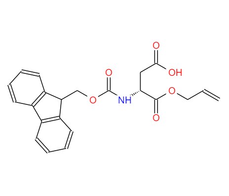 (R)-3-((((9H-芴-9-基)甲氧基)羰基)氨基)-4-(烯丙氧基)-4-氧代丁酸,Fmoc-D-Aspartic acid α-allyl ester