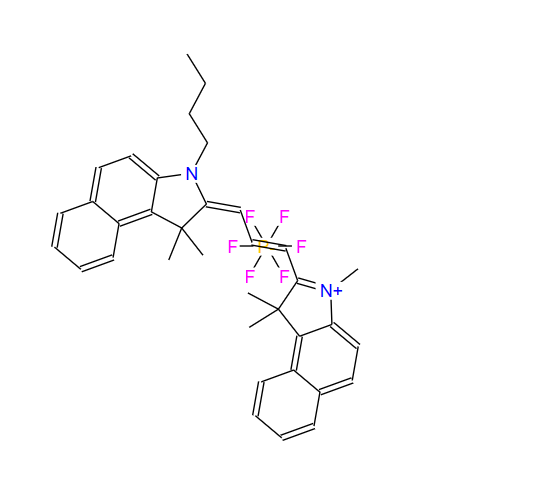 2-[3-(3-丁基-1,3-二氢-1,1-二甲基-2H-苯并[E]吲哚-2-亚基)-1-丙烯-1-基]-1,1,3-三甲基-1H-苯并[E]吲哚六氟磷酸盐,2-((1E,3E)-3-(3-butyl-1,1-dimethyl-1H-benzo[e]indol-2(3H)-ylidene)prop-1-enyl)-1,1,3-trimethyl-1H-benzo[e]indolium