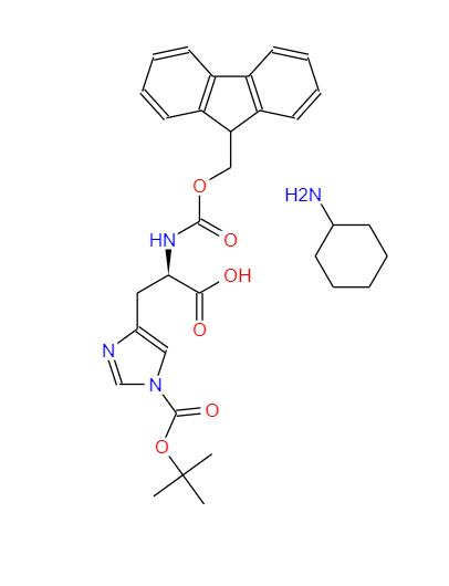 (2R)-2-(芴甲氧羰基氨基)-3-[1-[(2-甲基丙烷-2-基)氧羰基]咪唑-4-基]丙酸環(huán)己胺鹽,FMOC-D-HIS(BOC)-OH CHA
