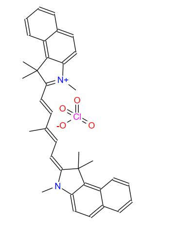 2-[5-(1,3-二氫-1,1,3-三甲基-2H-苯並[E]吲哚-2-亞基)-3-甲基-1,3-戊二烯-1-基]-1,1,3-三甲基-1H-苯並[E]吲哚過氯酸鹽,2-[3-(5-Chloro-1,3-dihydro-1,3,3-trimethyl-2H-indol-2-ylidene)-1-propen-1-yl]-1,3,3-trimethyl-3H-benz[g]indolium hexafluorophosphate (1:1)