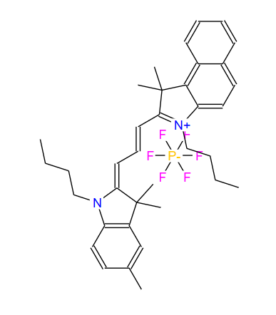 3-丁基-2-[3-(1-丁基-1,3-二氫-3,3,5-三甲基-2H-吲哚-2-亞基)-1-丙烯-1-基]-1,1-二甲基-1H-苯並[E]吲哚六氟磷酸鹽,3-Butyl-2-[3-(1-butyl-1,3-dihydro-3,3,5-trimethyl-2H-indol-2-ylidene)-1-propen-1-yl]-1,1-dimethyl-1H-benz[e]indolium hexafluorophosphate(1-) (1:1)