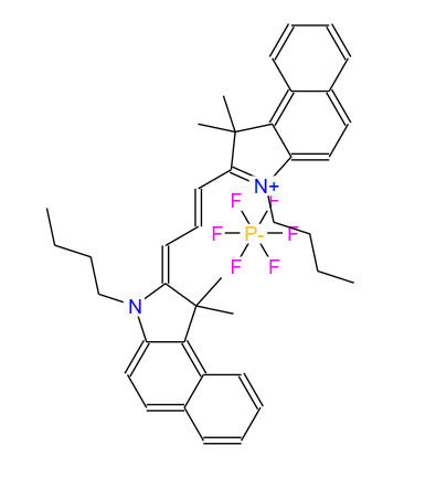 3-丁基-2-[3-(3-丁基-1,3-二氫-1,1-二甲基-2H-苯並[E]吲哚-2-亞基)-1-丙烯-1-基]-1,1-二甲基-1H-苯並[E]吲哚六氟磷酸鹽,3-Butyl-2-[3-(3-butyl-1,3-dihydro-1,1-dimethyl-2H-benz[e]indol-2-ylidene)-1-propen-1-yl]-1,1-dimethyl-1H-benz[e]indolium hexafluorophosphate (1:1)