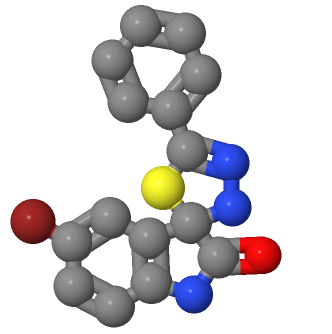 5-溴-5'-苯基-3'H-螺环[吲哚啉-3,2'-[1,3,4]噻二唑]-2-酮,5-bromo-5'-phenyl-1,2',3,3'-tetrahydrospiro[2H-indole-3,2'-(1,3,4)-thiadiazole]-2-one
