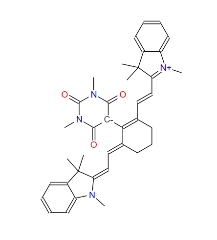 2-[2-[3-[2-(1,3-二氫-1,3,3-三甲基-2H-吲哚-2-亞基)乙亞基]-2-(六氫-1,3-二甲基-2,4,6-三氧代-5-嘧啶基)-1-環(huán)戊烯-1-基]乙烯基]-1,3,3-三甲基-3H-吲哚鎓內(nèi)鹽,2-[2-[3-[2-(1,3-Dihydro-1,3,3-trimethyl-2H-indol-2-ylidene)ethylidene]-2-(hexahydro-1,3-dimethyl-2,4,6-trioxo-5-pyrimidinyl)-1-cyclohexen-1-yl]ethenyl]-1,3,3-trimethyl-3H-indolium inner salt