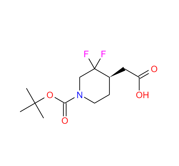 (R)-2-(1-(叔丁氧羰基)-3,3-二氟哌啶-4-基)乙酸,(R)-2-(1-(tert-butoxycarbonyl)-3,3-difluoropiperidin-4-yl)acetic acid