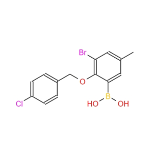 3-溴-2-(4′-氯苄氧基)-5-甲基苯基硼酸,3-Bromo-2-(4-chlorobenzyloxy)-5-methylphenylboronic acid