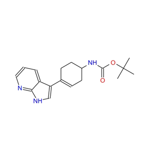 [4-(1H-pyrrolo[2,3-b]pyridin-3-yl)-cyclohex-3-enyl]-carbamic acid tert-butyl ester 1001414-20-5