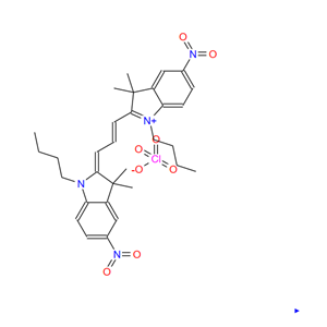 428829-82-7；1-丁基-2-[3-(1-丁基-1,3-二氫-3,3-二甲基-5-硝基-2H-吲哚-2-亞基)-1-丙烯-1-基]-3,3-二甲基-5-硝基-3H-吲哚過氯酸鹽