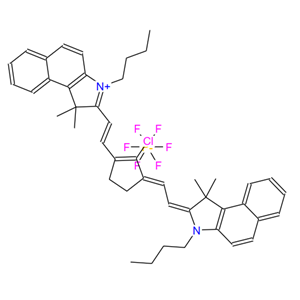 3-丁基-2- [2- [3- [2-(3-丁基-1,3-二氢-1,1-二甲基-2H-苯并[e]吲哚-2-亚烷基)亚乙基] -2-氯 -1-环戊烯-1-基]乙烯基] -1,1-二甲基-1H-苯并[e]六氟磷酸吲哚鎓(1：1),3-Butyl-2-[2-[3-[2-(3-butyl-1,3-dihydro-1,1-dimethyl-2H-benz[e]indol-2-ylidene)ethylidene]-2-chloro-1-cyclopenten-1-yl]ethenyl]-1,1-dimethyl-1H-benz[e]indolium hexafluorophosphate (1:1)