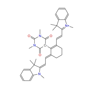 2-[2-[3-[2-(1,3-二氢-1,3,3-三甲基-2H-吲哚-2-亚基)乙亚基]-2-(六氢-1,3-二甲基-2,4,6-三氧代-5-嘧啶基)-1-环戊烯-1-基]乙烯基]-1,3,3-三甲基-3H-吲哚鎓内盐,2-[2-[3-[2-(1,3-Dihydro-1,3,3-trimethyl-2H-indol-2-ylidene)ethylidene]-2-(hexahydro-1,3-dimethyl-2,4,6-trioxo-5-pyrimidinyl)-1-cyclohexen-1-yl]ethenyl]-1,3,3-trimethyl-3H-indolium inner salt