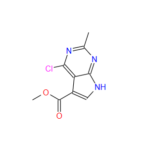 7H-Pyrrolo[2,3-d]pyrimidine-5-carboxylic acid, 4-chloro-2-methyl-, methyl ester,7H-Pyrrolo[2,3-d]pyrimidine-5-carboxylic acid, 4-chloro-2-methyl-, methyl ester