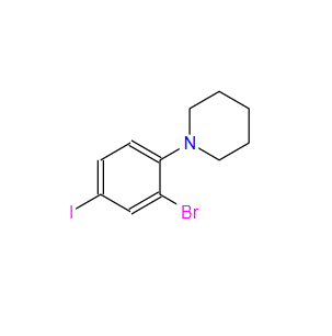 1-(2-Bromo-4-iodophenyl)piperidine,1-(2-Bromo-4-iodophenyl)piperidine