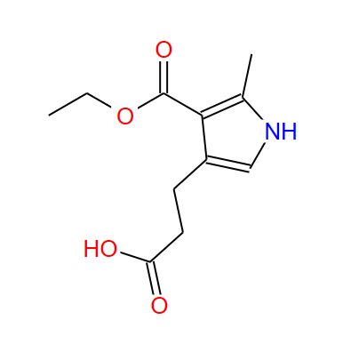 3-(4-(乙氧基羰基)-5-甲基-1H-吡咯-3-基)丙酸,4-(2-CARBOXY-ETHYL)-2-METHYL-1H-PYRROLE-3-CARBOXYLIC ACID ETHYL ESTER