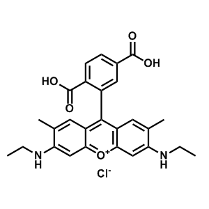 R6G羧酸,9-(2,5-Dicarboxyphenyl)-3,6-bis(ethylamino)-2,7-dimethylxanthylium chloride
