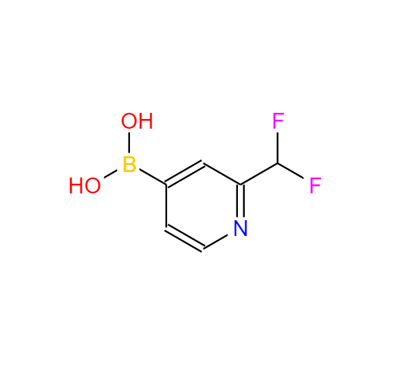 2-二氟甲基吡啶-4-硼酸,(2-(Difluoromethyl)pyridin-4-yl)boronic acid