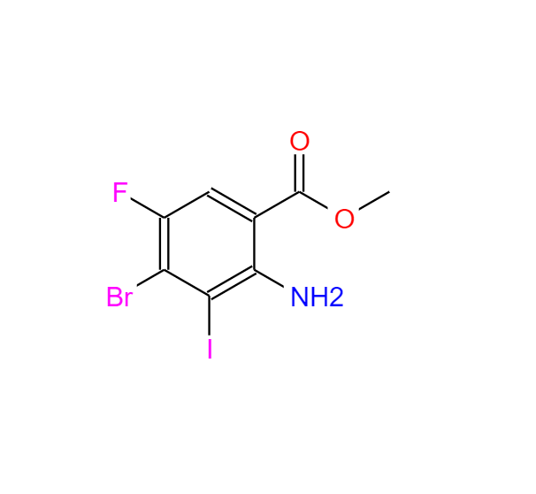 2-氨基-4-溴-5-氟-3-碘苯甲酸甲酯,Methyl 2-amino-4-bromo-5-fluoro-3-iodobenzoate