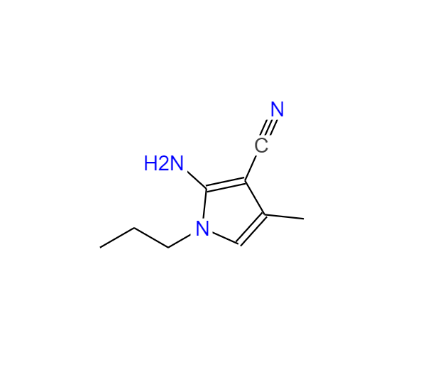 4-甲基-1-丙基-2-氨基-1H-吡咯-3-腈,1H-Pyrrole-3-carbonitrile, 2-amino-4-methyl-1-propyl-