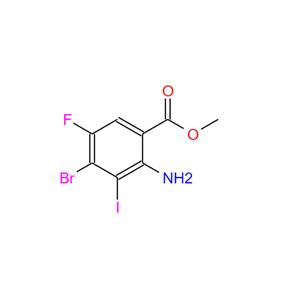2-氨基-4-溴-5-氟-3-碘苯甲酸甲酯