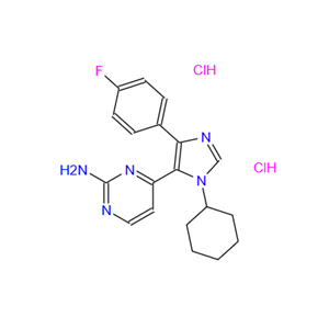 950912-80-8;4-[1-环己基-4-(4-氟苯基)-1H-咪唑-5-基]-2-嘧啶胺盐酸盐;