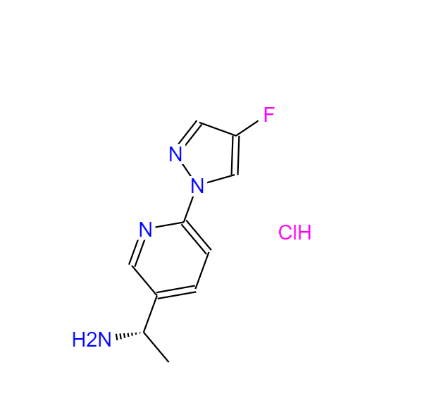 (S)-1-(6-(4-氟-1H-吡唑-1-基)吡啶-3-基)乙-1-胺鹽酸鹽,(1S)-1-[6-(4-fluoropyrazol-1-yl)-3-pyridyl]ethanamine hydrochloride