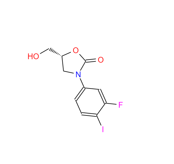 磷酸特地唑胺中间体8,(5R)-3-(3-FLUORO-4-IODOPHENYL)-5-HYDROXYMETHYLOXAZOLIDIN-2-ONE